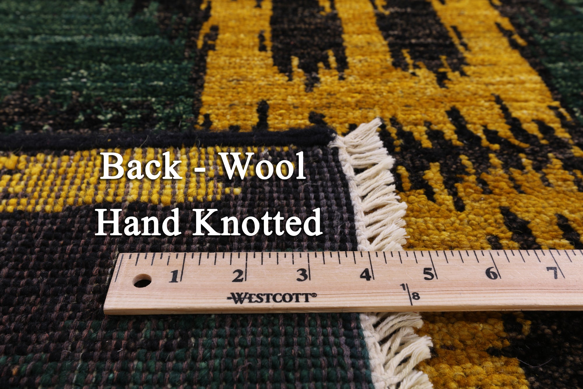 Ikat Hand Knotted Wool Area Rug - 10' 1" X 14' 8" - Golden Nile