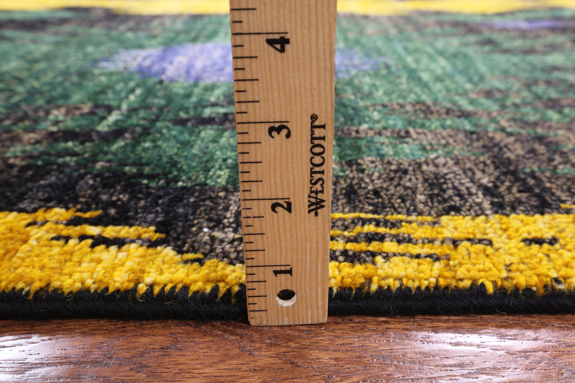 Ikat Hand Knotted Wool Area Rug - 10' 1" X 14' 8" - Golden Nile
