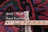 Pink Ikat Hand Knotted Wool Rug - 10' 0" X 13' 10" - Golden Nile