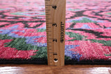 Pink Ikat Hand Knotted Wool Rug - 10' 0" X 13' 10" - Golden Nile