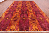 Ikat Hand Knotted Wool Rug - 10' 3" X 14' 7" - Golden Nile