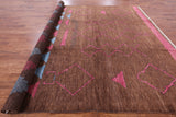 Tribal Moroccan Navajo Design Hand Knotted Wool Rug - 10' 5" X 13' 10" - Golden Nile