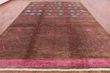 Tribal Moroccan Navajo Design Hand Knotted Wool Rug - 10' 5" X 13' 10" - Golden Nile