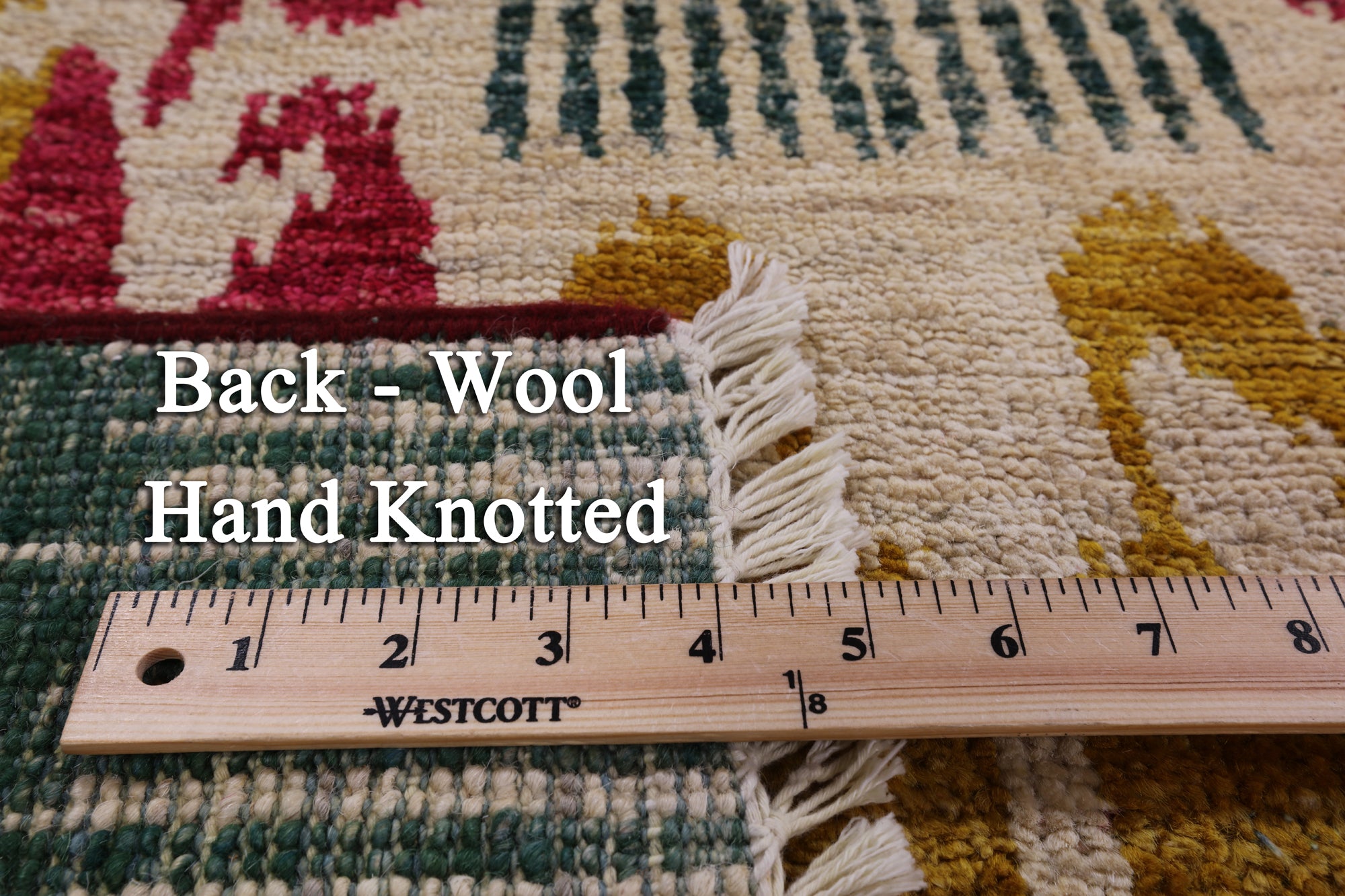 Square Ikat Handmade Wool Area Rug - 8' 9" X 8' 10" - Golden Nile