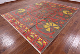 Arts & Crafts Hand Knotted Wool Area Rug - 9' 5" X 11' 8" - Golden Nile