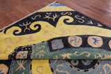 Ikat Hand Knotted Wool Area Rug - 9' 3" X 11' 10" - Golden Nile