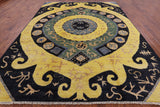 Ikat Hand Knotted Wool Area Rug - 9' 3" X 11' 10" - Golden Nile