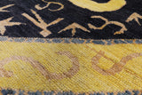 Ikat Hand Knotted Wool Area Rug - 9' 3" X 11' 10" - Golden Nile