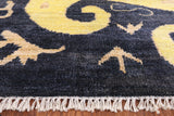 Ikat Hand Knotted Wool Area Rug - 9' 3" X 11' 10" - Golden Nile
