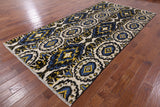 Ikat Hand Knotted Wool Area Rug - 6' 1" X 12' 1" - Golden Nile