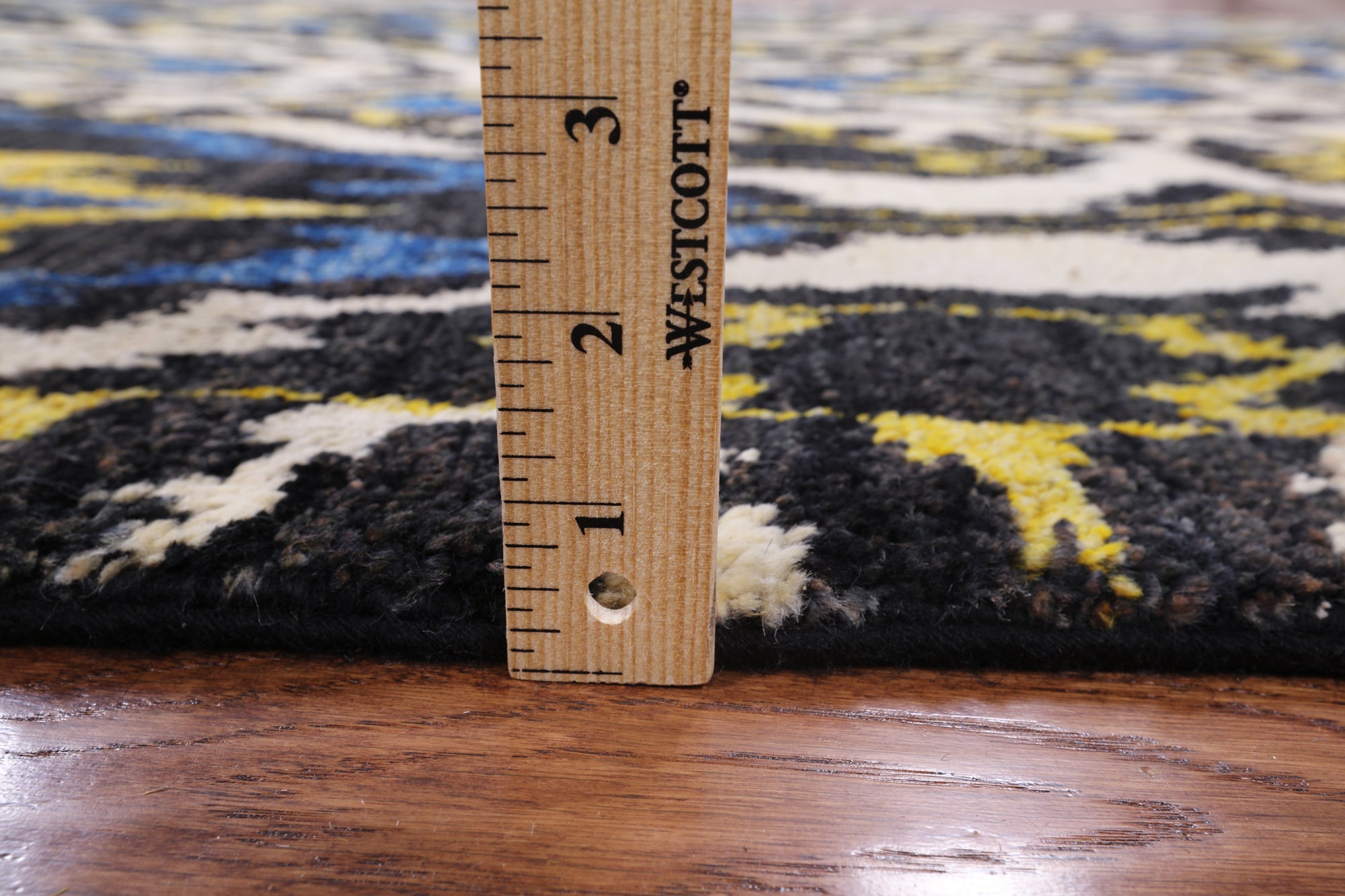 Ikat Hand Knotted Wool Area Rug - 6' 1" X 12' 1" - Golden Nile