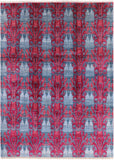 Ikat Hand Knotted Wool Rug - 8' 9" X 12' 0" - Golden Nile