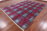 Ikat Hand Knotted Wool Rug - 8' 9" X 12' 0" - Golden Nile