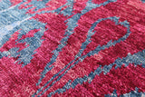 Ikat Hand Knotted Wool Rug - 8' 9" X 12' 0" - Golden Nile