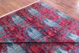 Ikat Hand Knotted Wool Rug - 8' 9" X 12' 0" - Golden Nile