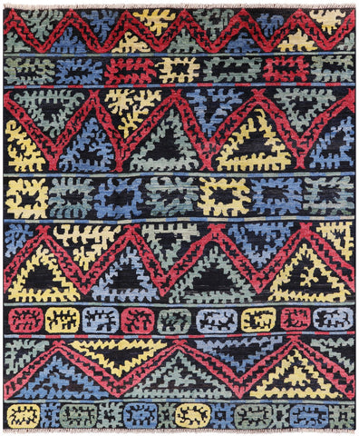 Tribal Moroccan Handmade Wool Rug - 8' 2