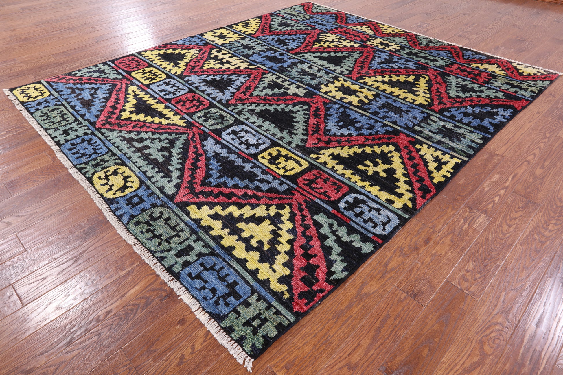 Tribal Moroccan Handmade Wool Rug - 8' 2" X 9' 8" - Golden Nile
