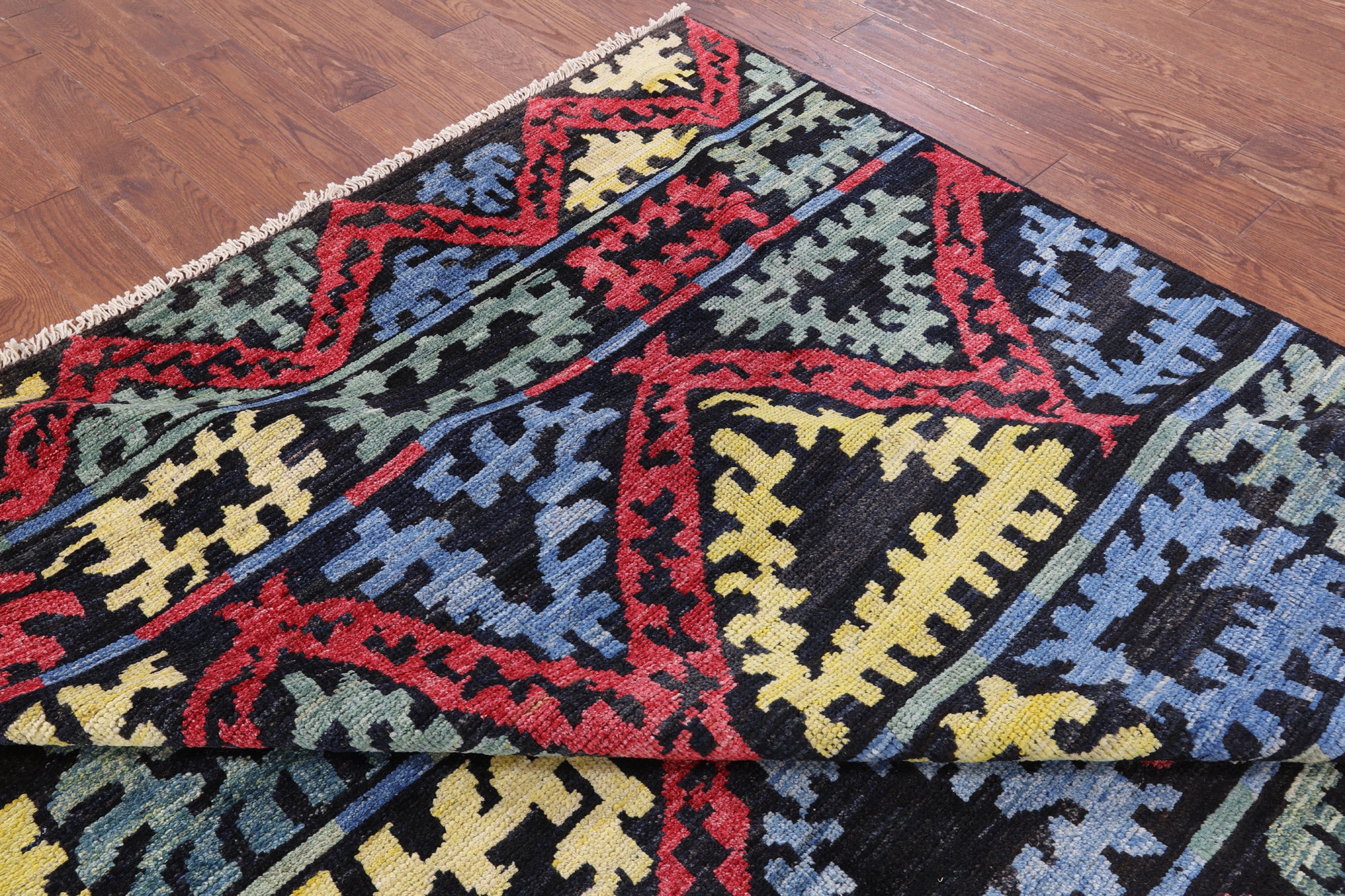 Tribal Moroccan Handmade Wool Rug - 8' 2" X 9' 8" - Golden Nile