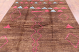 8 X 10 Signed Modern Navajo Design Gabbeh Area Rug - Golden Nile