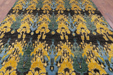 Ikat Hand Knotted Area Rug - 8' 10" X 12' 4" - Golden Nile