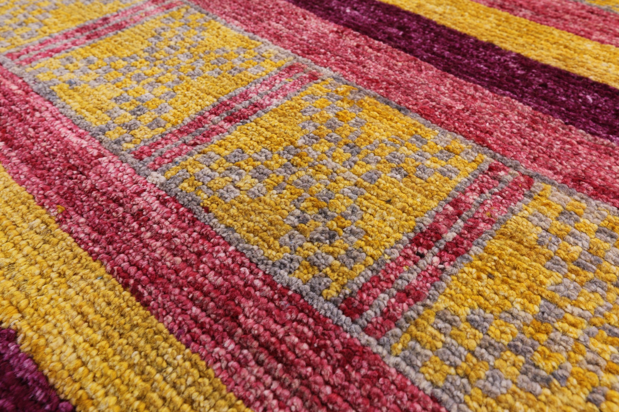 Tribal Moroccan Handmade Wool Area Rug - 9' 1" X 11' 7" - Golden Nile
