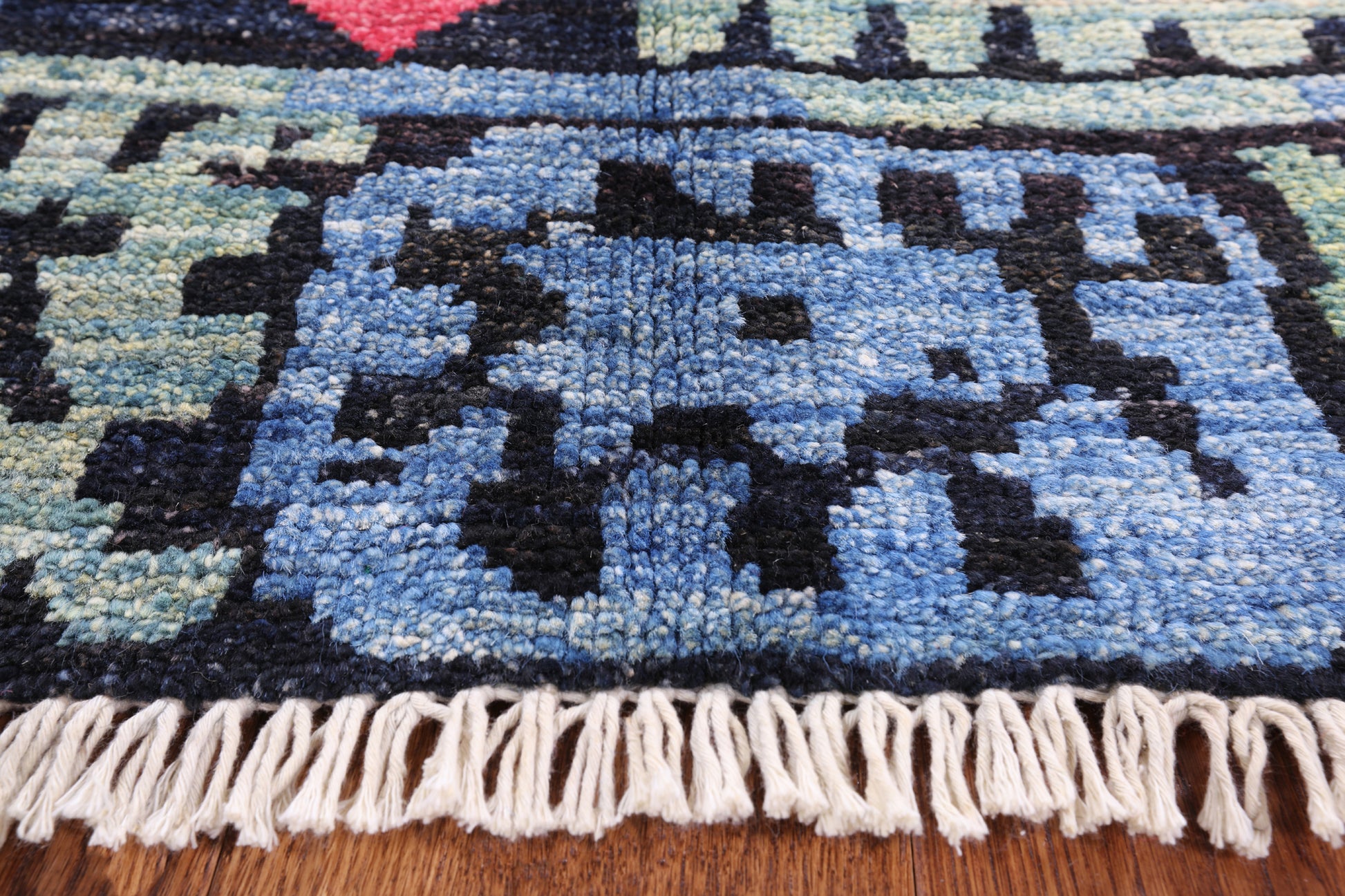 Tribal Moroccan Hand Knotted Wool Rug - 7' 10" X 9' 9" - Golden Nile