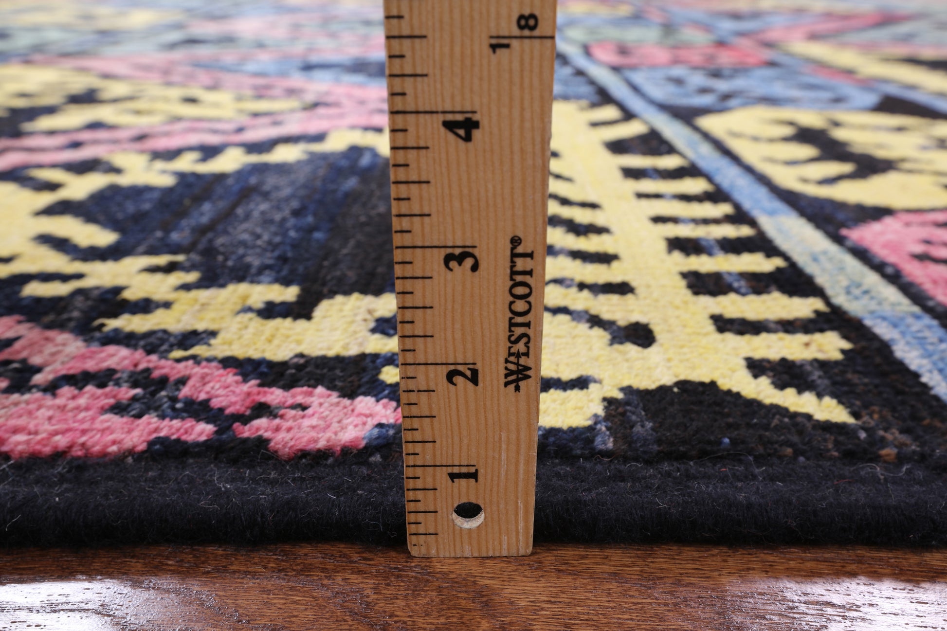 Tribal Moroccan Hand Knotted Wool Rug - 7' 10" X 9' 9" - Golden Nile