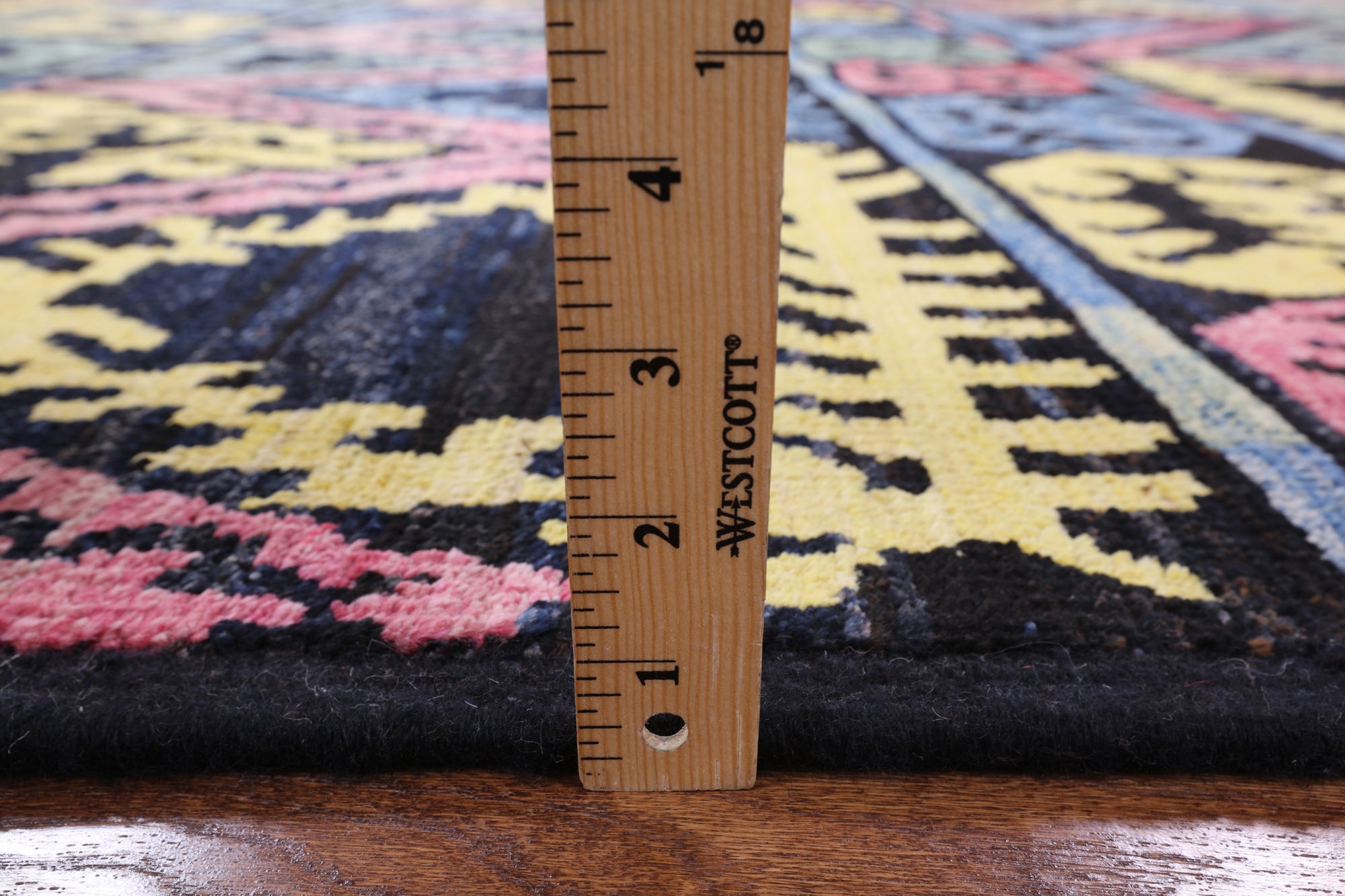 Tribal Moroccan Hand Knotted Wool Rug - 7' 10" X 9' 9" - Golden Nile