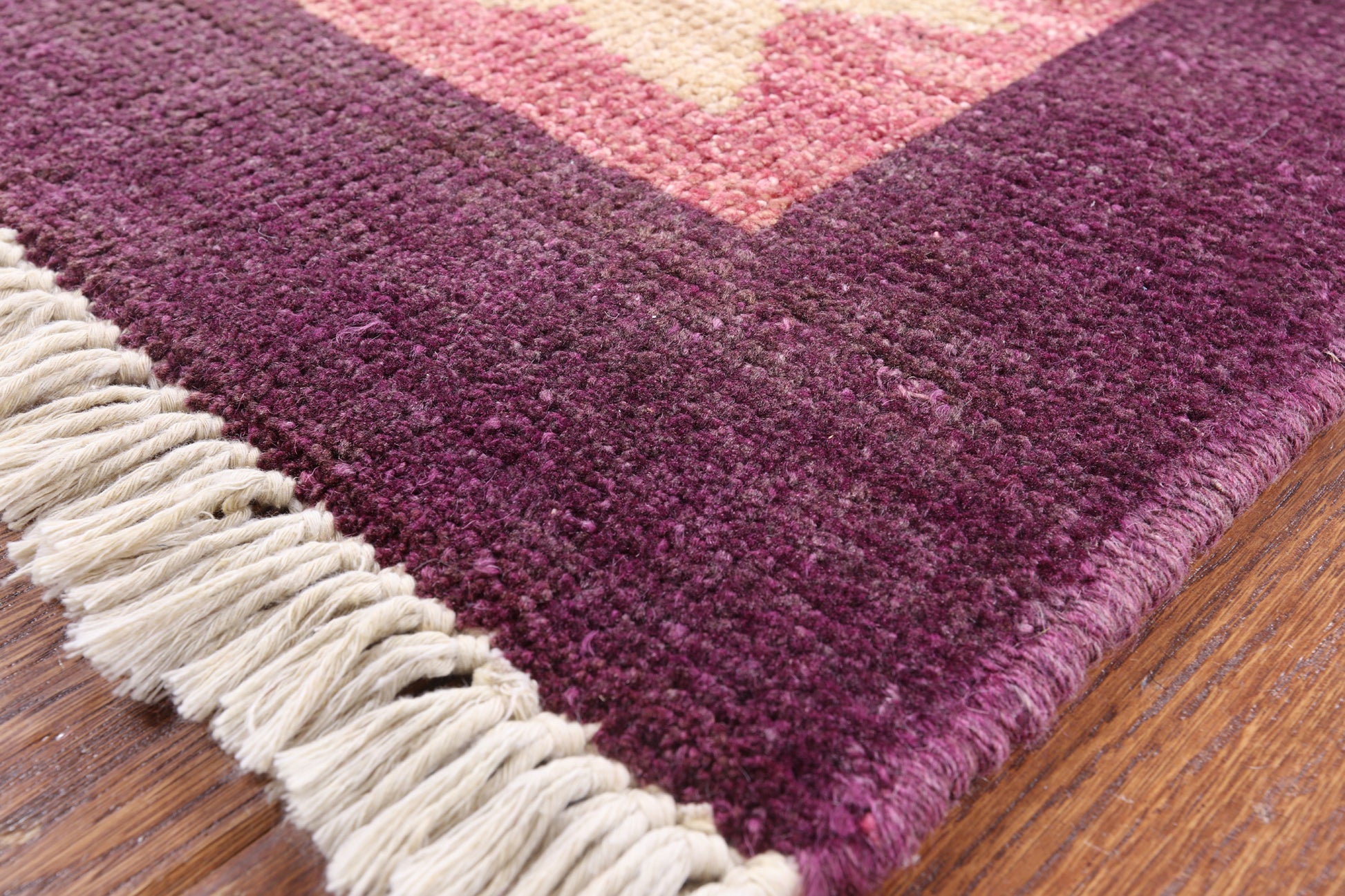 Purple Ikat Handmade Wool Area Rug - 6' 4" X 9' 2" - Golden Nile