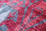 Ikat Hand Knotted Wool Area Rug - 8' 2" X 9' 10" - Golden Nile