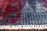 Ikat Hand Knotted Wool Area Rug - 8' 2" X 9' 10" - Golden Nile