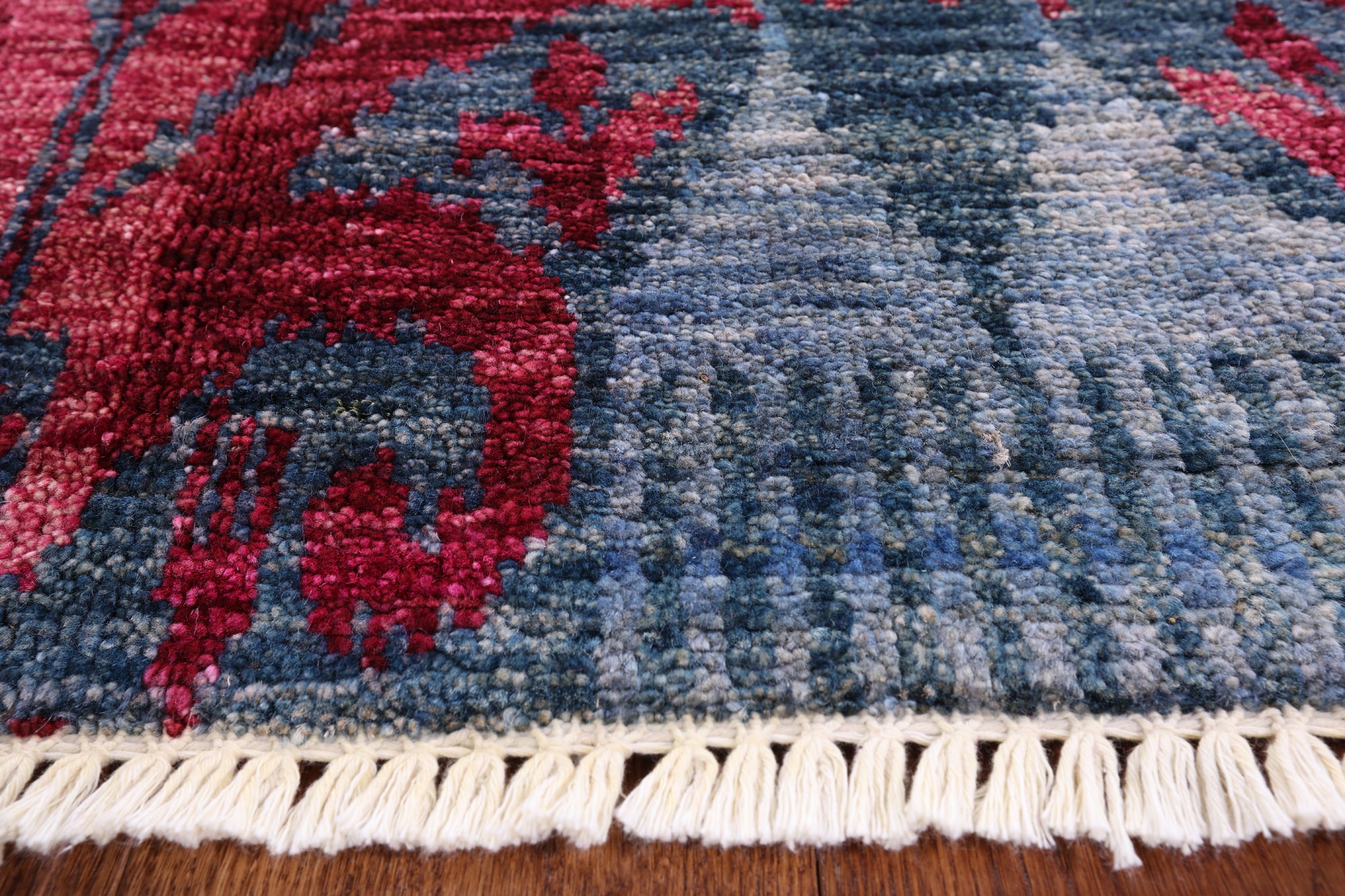 Ikat Hand Knotted Wool Area Rug - 8' 2" X 9' 10" - Golden Nile