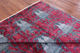 Ikat Hand Knotted Wool Area Rug - 8' 2" X 9' 10" - Golden Nile
