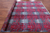 Ikat Hand Knotted Wool Area Rug - 8' 2" X 9' 10" - Golden Nile