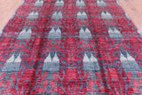 Ikat Hand Knotted Wool Area Rug - 8' 2" X 9' 10" - Golden Nile