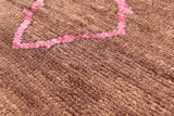 Brown Tribal Moroccan Navajo Design Handmade Wool Rug - 8' 2" X 9' 9" - Golden Nile