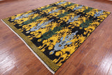 Ikat Hand Knotted Wool Area Rug - 7' 10" X 10' 0" - Golden Nile