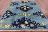 Ikat Hand Knotted Wool Area Rug - 8' 4" X 10' 0" - Golden Nile