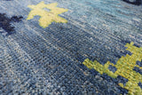 Ikat Hand Knotted Wool Area Rug - 8' 4" X 10' 0" - Golden Nile