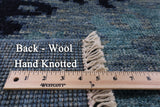 Ikat Hand Knotted Wool Area Rug - 8' 4" X 10' 0" - Golden Nile