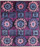 Ikat Handmade Wool Area Rug - 8' 5" X 9' 8" - Golden Nile