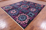 Ikat Handmade Wool Area Rug - 8' 5" X 9' 8" - Golden Nile