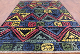 Tribal Moroccan Hand Knotted Wool Rug - 8' 1" X 10' 1" - Golden Nile