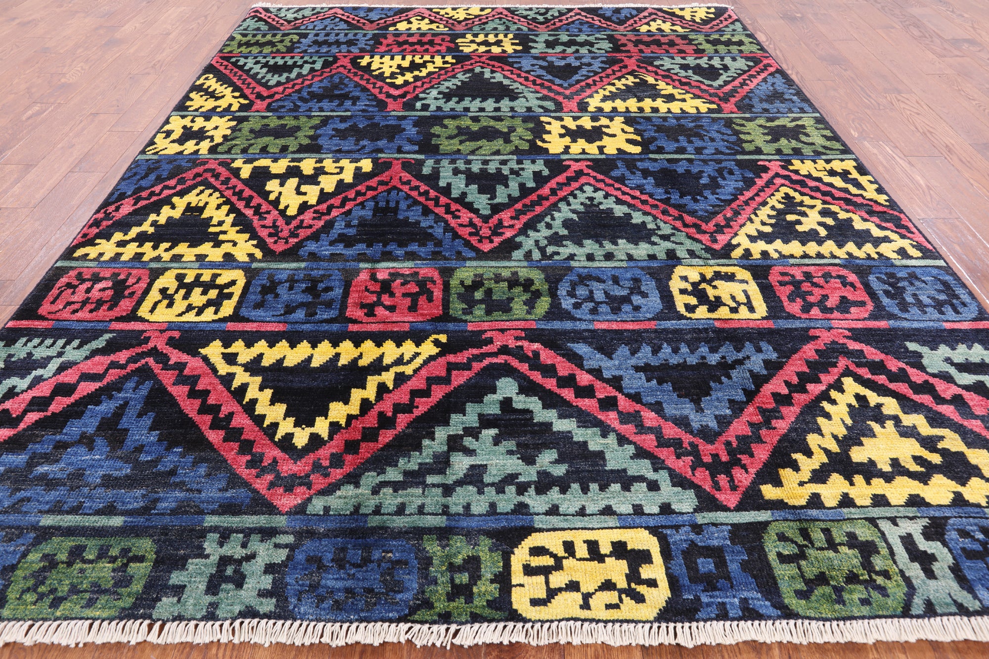 Tribal Moroccan Hand Knotted Wool Rug - 8' 1" X 10' 1" - Golden Nile