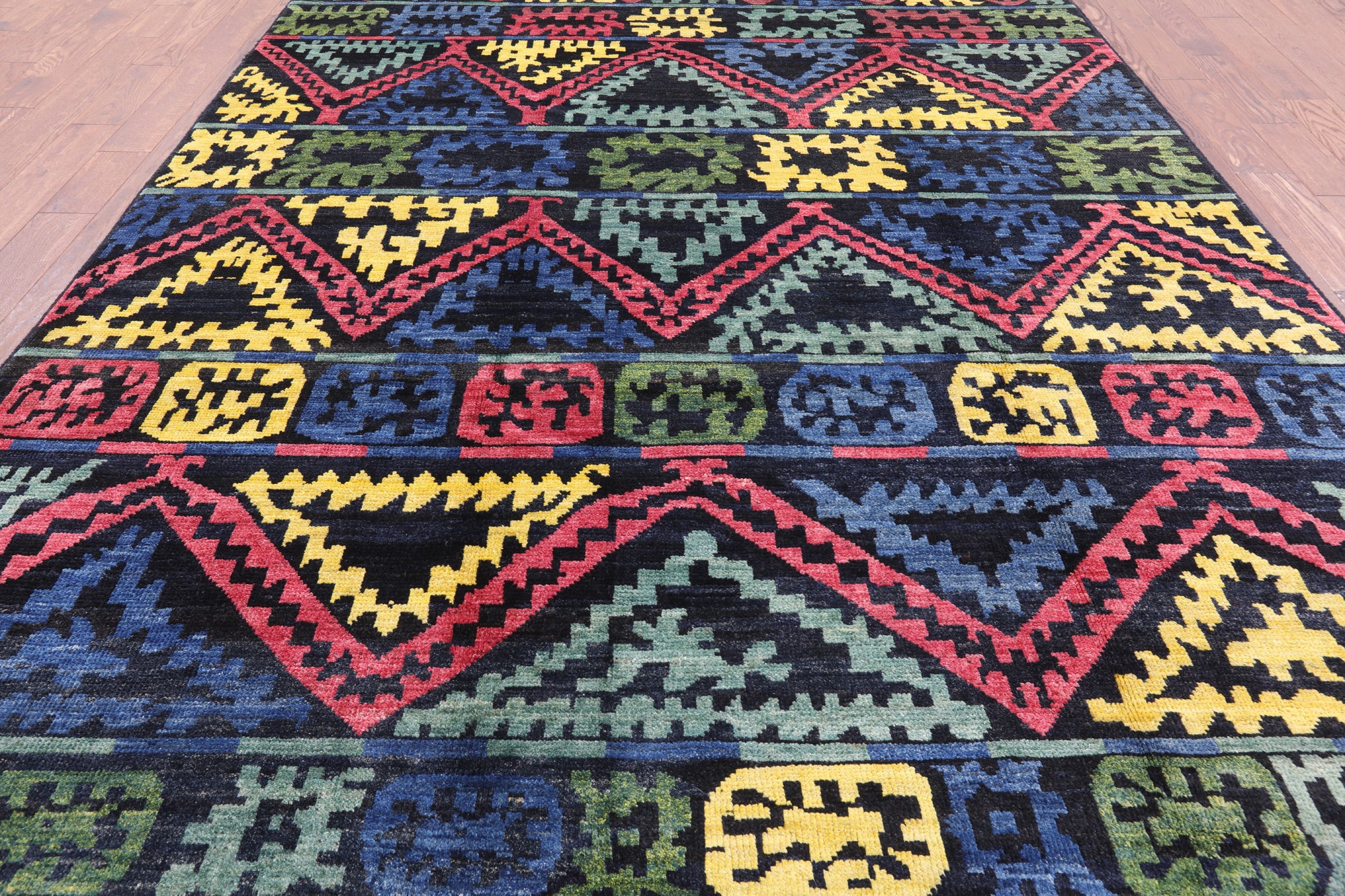 Tribal Moroccan Hand Knotted Wool Rug - 8' 1" X 10' 1" - Golden Nile