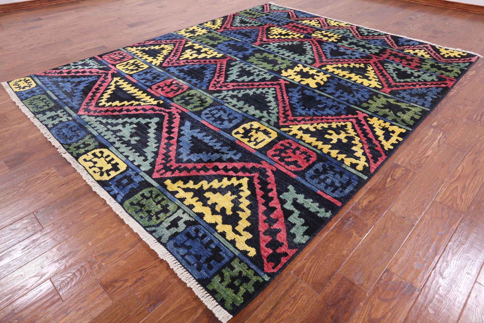 Tribal Moroccan Hand Knotted Wool Rug - 8' 1" X 10' 1" - Golden Nile