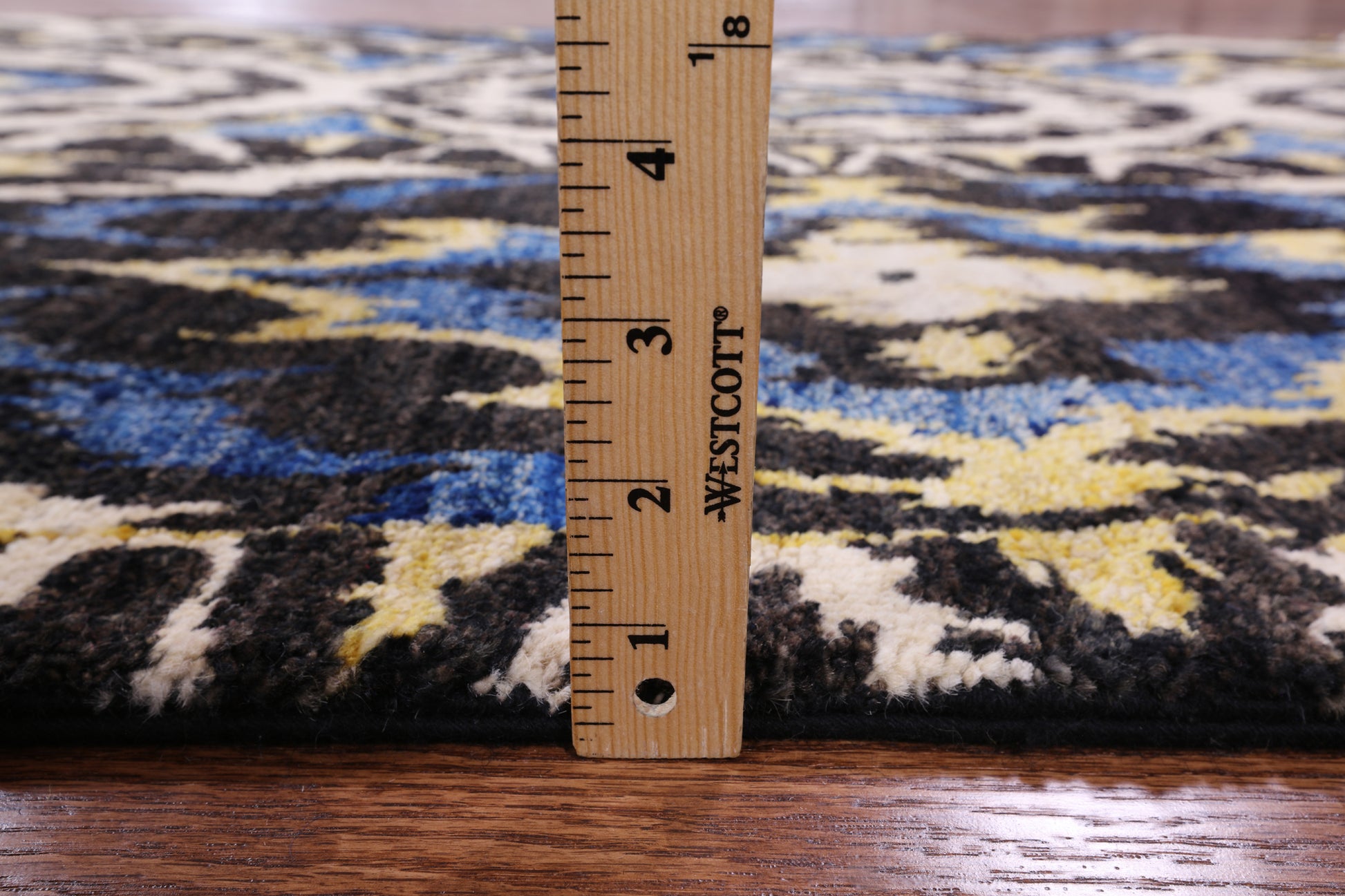 Ikat Hand Knotted Wool Runner Rug - 4' 0" X 10' 5" - Golden Nile