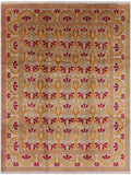 William Morris Hand Knotted Wool Area Rug - 9' 2" X 12' - Golden Nile