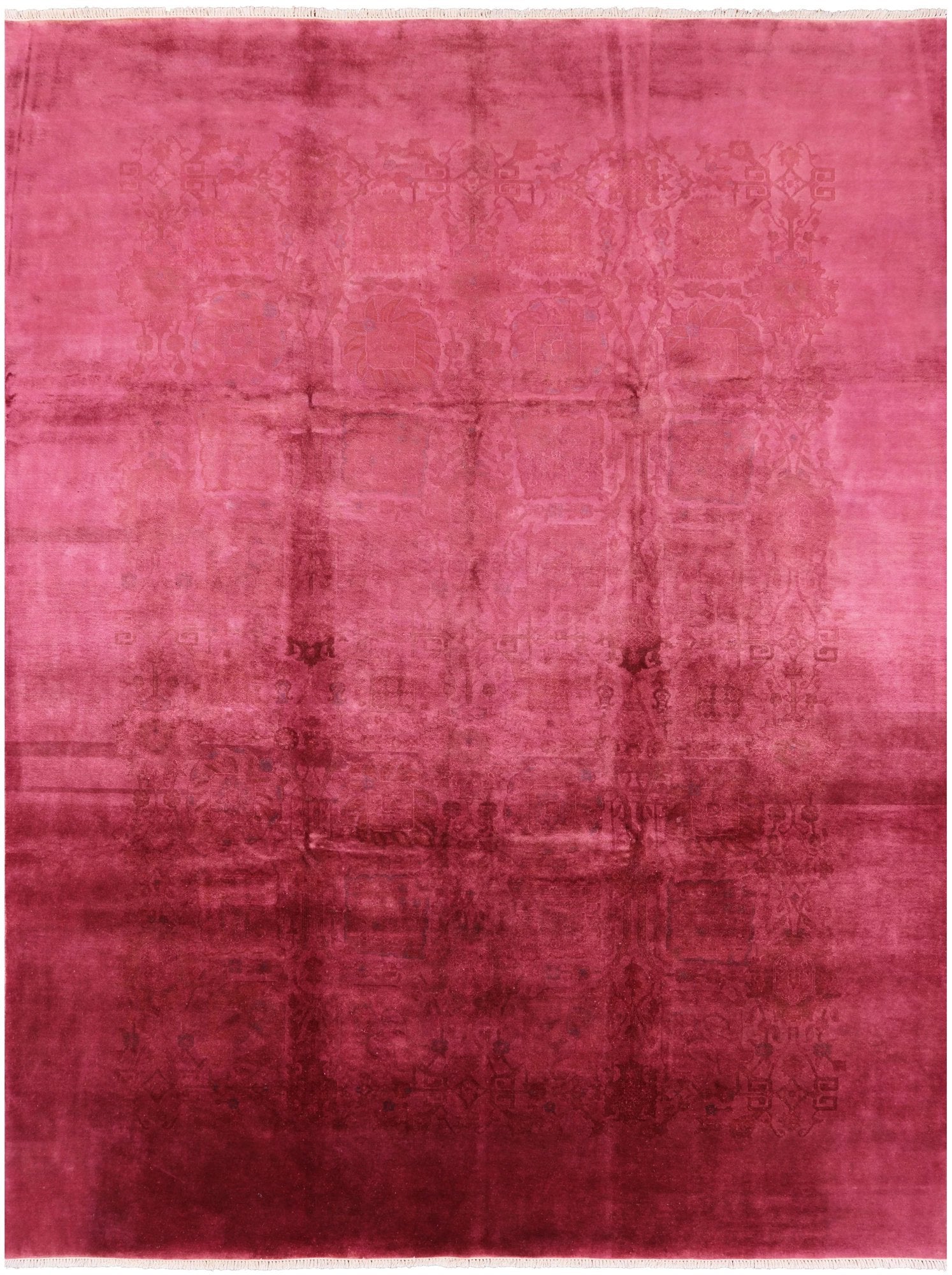 Full Pile Overdyed Handmade Wool Rug - 9' 0" X 12' 0" - Golden Nile