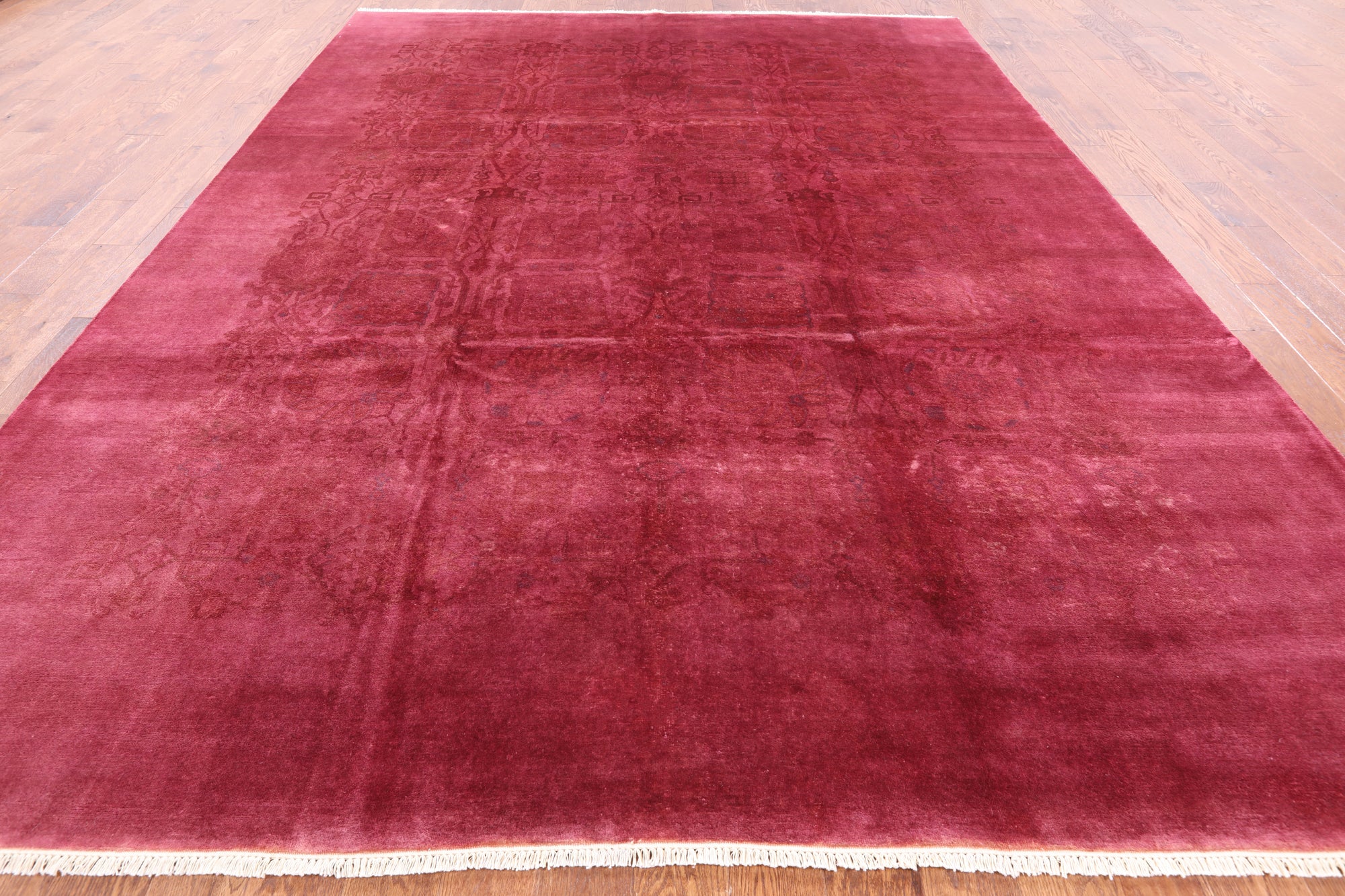 Full Pile Overdyed Handmade Wool Rug - 9' 0" X 12' 0" - Golden Nile